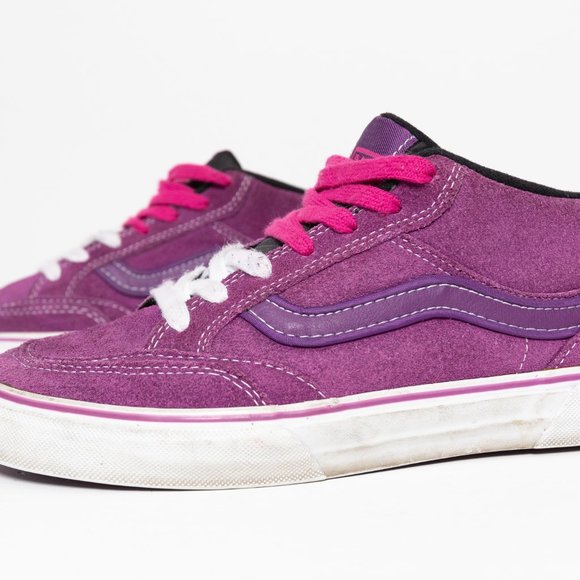 Vintage Vans Holder Mid TB4R Purple Suede Skate - Picture 4 of 13